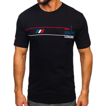 Pánské oblečení Černé pánské bavlněné tričko s potiskem Bolf 14772 - M