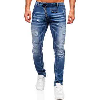 Pánské kalhoty Tmavě modré pánské džíny slim fit Bolf MP0110BS - 32/M