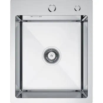 Granitový dřez Erga HD, 1-komorový ocelový dřez 400x500x210 mm, ocelová, ERG-MLS-HD4050