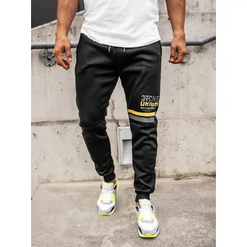 Pánské kalhoty Černé pánské tepláky Bolf AM108A - M