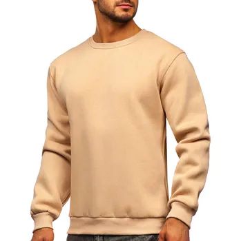 Pánská mikina Béžová pánská silná mikina bez kapuce Bolf 2001 - 2XL