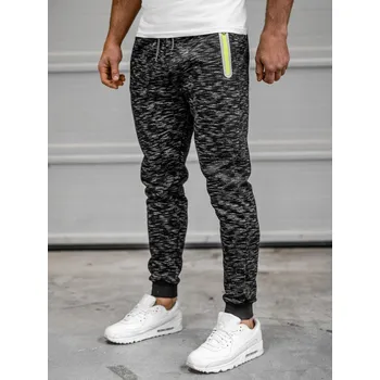 Pánské kalhoty Černé pánské tepláky Bolf 55037A - M