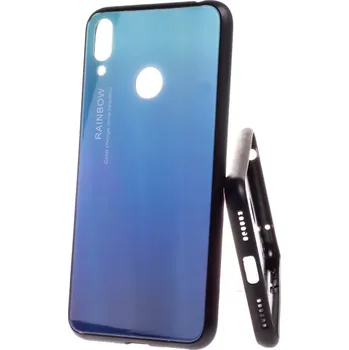 Pouzdro na mobilní telefon Pouzdro Rainbow Glass Huawei Y7 2019 Modré