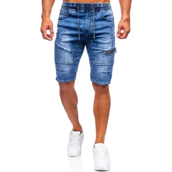 Pánské kraťasy Tmavě modré pánské džínové kraťasy Bolf KG3600-3 - 29/S