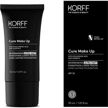 Přípravek na tvář KORFF Cure Makeup Neverending Dlouhotrvající matující make-up SPF30 03 30 ml