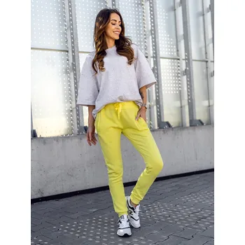 Oblečení a móda Žluté dámské tepláky Bolf CK-01B - M