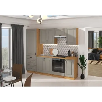 Kuchyňská linka Stolarz-Lempert Kuchyňská linka Stilo ClayGRAR - Sestava 3, Clay Grey + Artisan