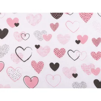 Bavlněný flanel srdce