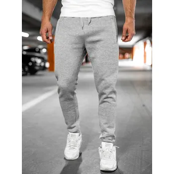 Pánské oblečení Šedé pánské teplákové jogger kalhoty Bolf XW06A - 2XL