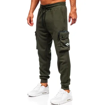 Zelené pánské teplákové jogger kapsáče Bolf K17 - 2XL