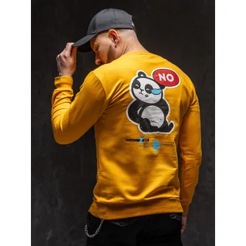 Pánská mikina Oranžová pánská mikina bez kapuce s potiskem Bolf 8744A1 - XL