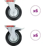 vidaXL 12 ks otočná kolečka 200 mm [278032]