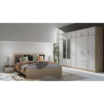 Ložnicová sestava Meblar Ložnice Smart bílá + sonoma