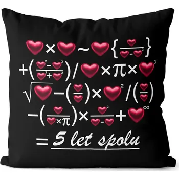 Dekorativní polštářek Polštář 40 x 40 cm - Výpočet vztahu - 5 let