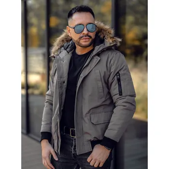 Pánský kabát Grafitová pánská zimní bunda Bolf 2019 - 2XL