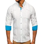 Bílá pánská košile s dlouhým rukávem Bolf 20725 - 2XL