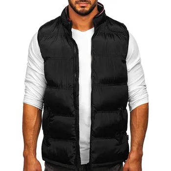 Pánská vesta Černá pánská silná prošívaná vesta Bolf 7131 - S