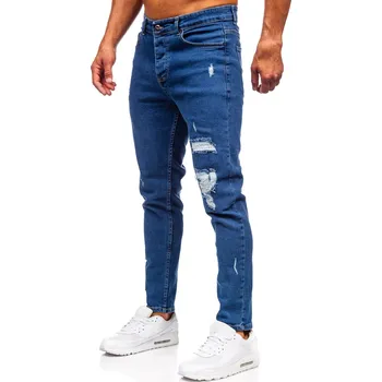 Pánské kalhoty Tmavě modré pánské džíny slim fit Bolf 6565 - 34/L