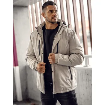 Pánský kabát Šedá pánská zimní bunda Bolf 22M320A - 2XL