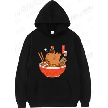 Dámský svetr Dámská mikina s narozeninovým motivem "Kapybara" v černé barvě Motiv: 30 kapybara v misce, Velikost: XXXL