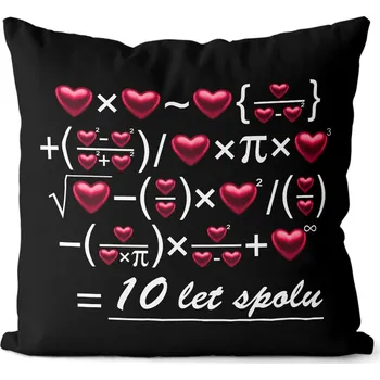Dekorativní polštářek Polštář 40 x 40 cm - Výpočet vztahu - 10 let