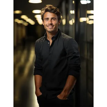 Černá pánská elegantní košile s dlouhým rukávem Bolf 1703A2 - 2XL