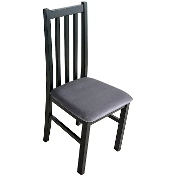 Jídelní židle BOSANOVA 10 (BOSS 10)- jídelní židle černá /nová látka grafitová č.28B= Kronos 22 grafitová - kolekce "DRE" (K150-Z)