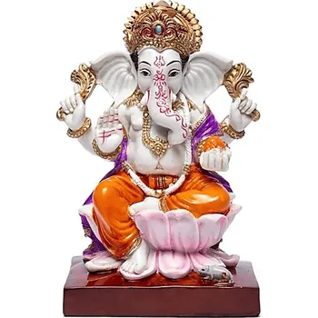 Milujeme Kameny Ganéša na lotosovém trůnu - barevná soška - feng shui 465833