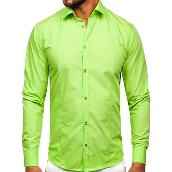 Celadonová pánská elegantní košile s dlouhým rukávem Bolf 6944 - M