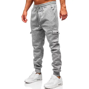 Šedé pánské zateplené jogger tepláky Bolf Q1108 - 2XL