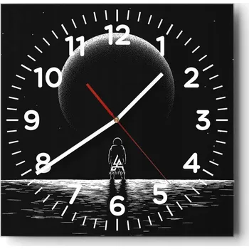 Hodiny Kuchyňské nástěnné hodiny 30x30 Kosmos Skleněné hodiny do obýváku Moderní Tiché