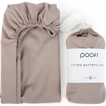 Prostěradlo Poofi Prostěradlo organické 60/120 cm Čokoláda