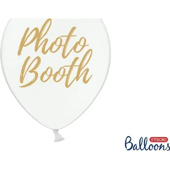 Balónek Latexový balónek "Photo Booth", bílý, pastelový, velikost 30cm (zn. PartyDeco) - 1 ks