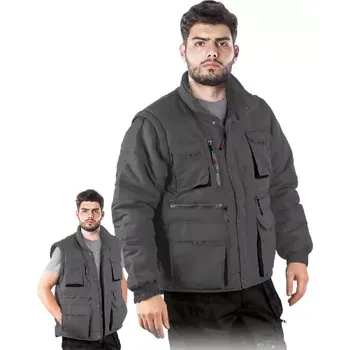 pracovní bunda Reis CZAPLA2 2v1 zateplená bunda šedá