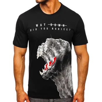 Pánské tričko Černé pánské tričko s potiskem Bolf 181519 - L