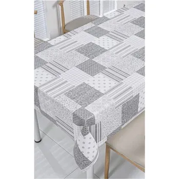 ubrus Ubrus PVC metráž šířka 140 cm patchwork šedý