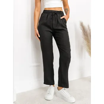 Dámské kalhoty Černé dámské textilní kalhoty Bolf W7965 - XL