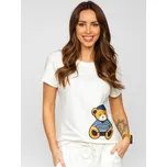 Bílé dámské tričko s potiskem Bolf 52352 - One size