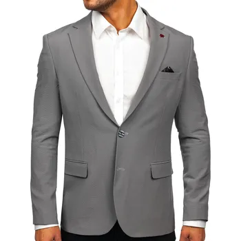 Šedé pánské ležérní sako Bolf 026 - XL/54