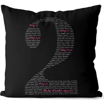 Dekorativní polštářek Polštář 40 x 40 cm - Naše výročí - číslo 2