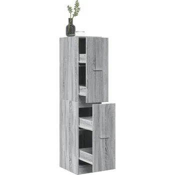 Koupelnový nábytek vidaXL Lékárnická skříňka 30 x 41 x 144,5 cm, z umělého dřeva [855529] Barva: šedá sonoma