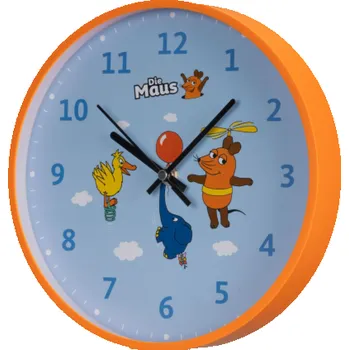 DieMaus Wall Clock for Kids Mouse, Elephant & Duck
