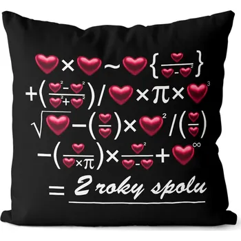 Dekorativní polštářek Polštář 40 x 40 cm - Výpočet vztahu - 2 roky