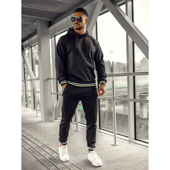 Pánská mikina Černá pánská tepláková souprava Bolf C10253 - 2XL