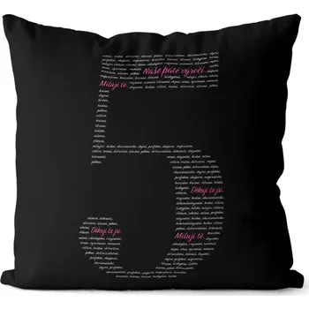 Dekorativní polštářek Polštář 40 x 40 cm - Naše výročí - číslo 5