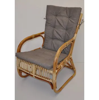 Ratanové Křeslo Melbourne Šedý melír