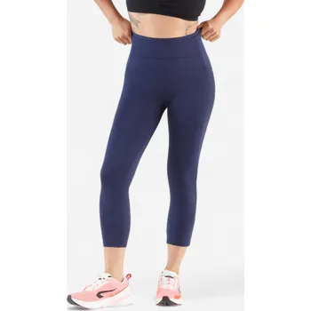 Dámské legíny KIPRUN Dámské běžecké krátké legíny Run 500 Comfort 2XL / W39 L31 MODRÁ