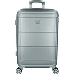 Cestovní plastový kufr šedostříbrný - Jony Porfyr M stříbrná