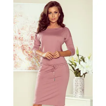 Dámské šaty Dámské šaty 13-105 v jemně fialové barvě, VELIKOST L