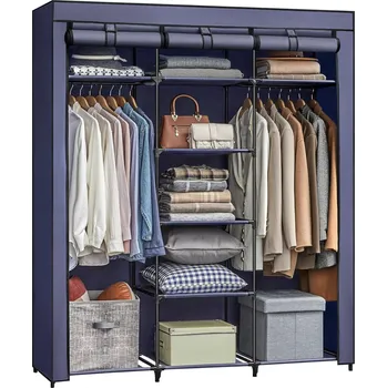 Sušák na prádlo Plátěná skříň 45 x 150 x 175 cm | Tmavě modrá